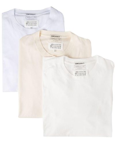 Maison Margiela Organic-cotton T-shirt (pack Of Three) - White