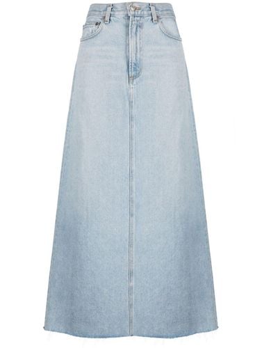 Agolde Maxi Denim Skirt - Blue