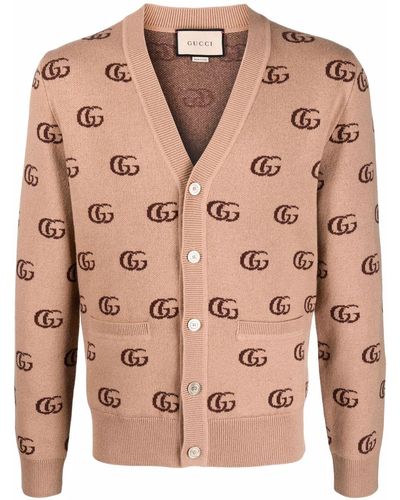 Gucci Cárdigan con motivo GG y botones - Neutro