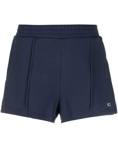 Tommy Hilfiger Shorts mit Logo-Patch - Blau