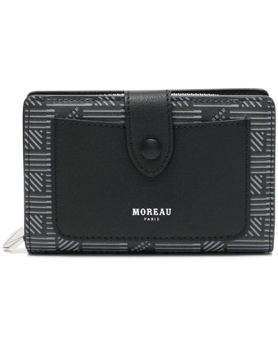Moreau Monogram-print Leather Wallet - Black