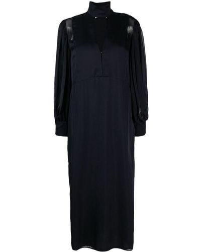 Roseanna Zijden Midi-jurk - Zwart