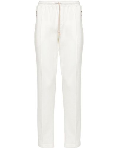 Eleventy Pantalon de jogging à lien de resserrage - Blanc