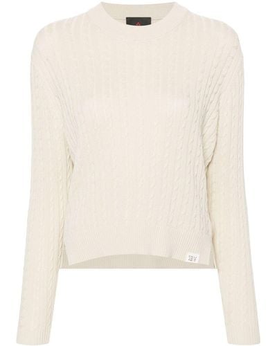 Peuterey Cable-knit cotton jumper - Neutre