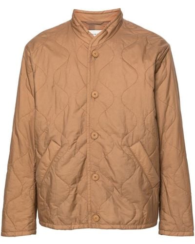 A Kind Of Guise Button-down Quilted Jacket - Brown