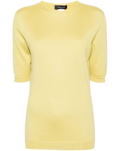 Fabiana Filippi Short-sleeve Knitted Sweater - Yellow
