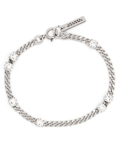 Isabel Marant Rhinestone-embellished Chain Bracelet - White