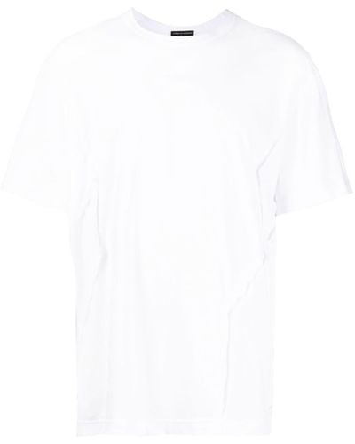 Comme des Garçons Seam-detail Cotton T-shirt - White