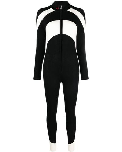 Perfect Moment Tignes Chevron Star-print Ski Suit - Women's - Merino - Black