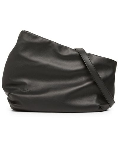 Marsèll Fanta Asymmetric Leather Shoulder Bag - Black