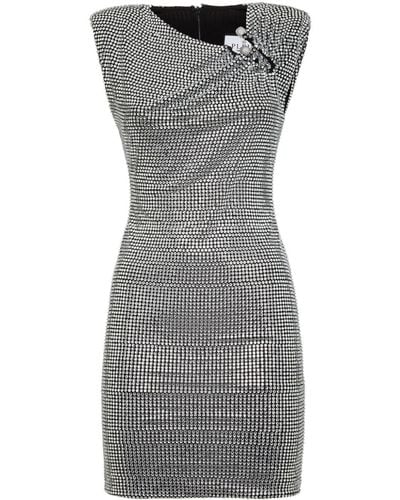 Philipp Plein Embellished Mini Dress - グレー