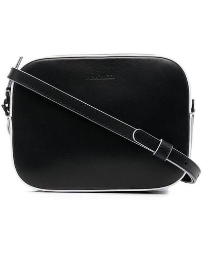 Nina Ricci Logo-debossed Leather Shoulder Bag - Black