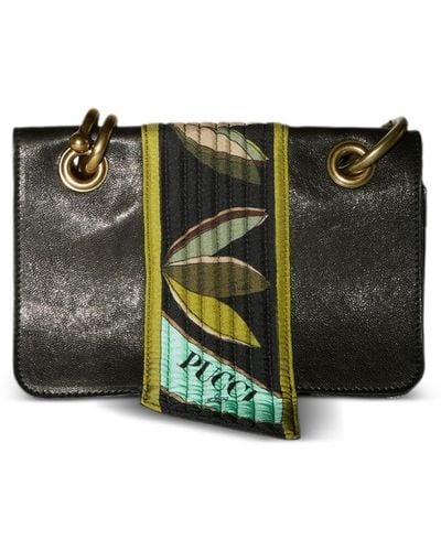 Emilio Pucci Crush Mini-Tasche mit Klappdeckel - Grün