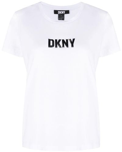 DKNY T-Shirt mit Logo - Weiß