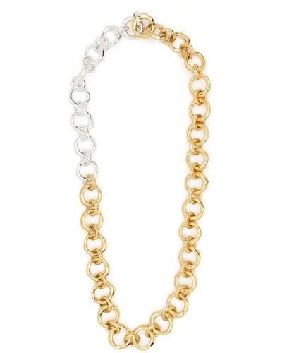 Jil Sander Two-tone Chunky Chain Necklace - Metallic
