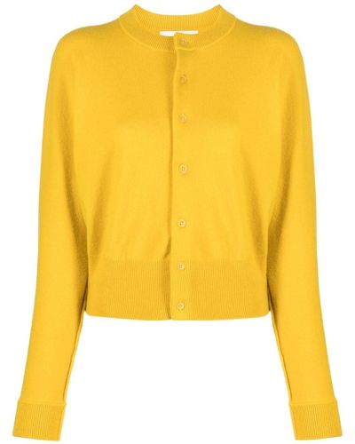 Extreme Cashmere No257 Cropped Cashmere-blend Cardigan - Yellow