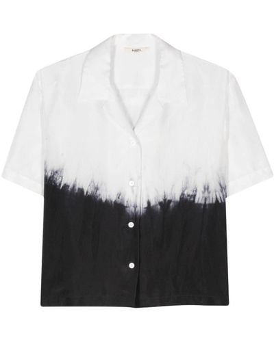 Barena Colourblock silk shirt - Blanc