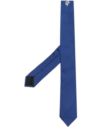 Givenchy Corbata con logo bordado - Azul