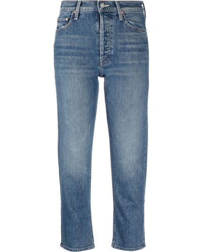 Mother Cropped Jeans - Blauw