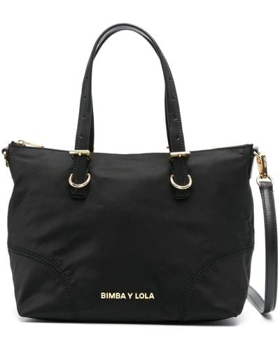 Bimba Y Lola Logo-lettering Tote Bag - Black