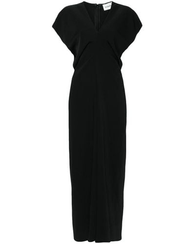 P.A.R.O.S.H. Draped Cady Maxi Dress - Black