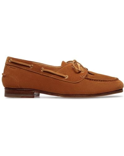 Bally Pathy Suede Derby Shoes - Brown