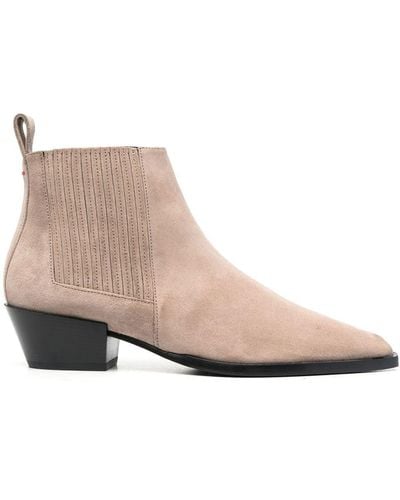 Aeyde Bea 40mm Suede Boots - Natural