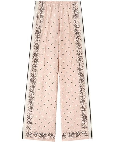 Palm Angels Paisley-print Wide-leg Trousers - Pink