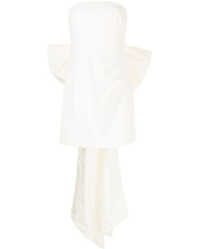 Rebecca Vallance Vestido Daphne corto con lazo - Blanco
