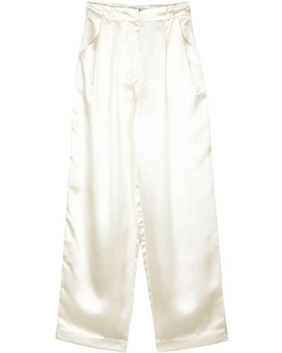 Loulou Studio Vione Wide-leg Trousers - White