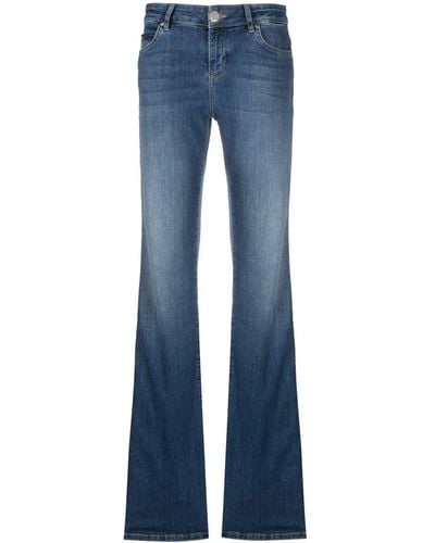 Pinko Dropped Waist Flared Jeans - Blue