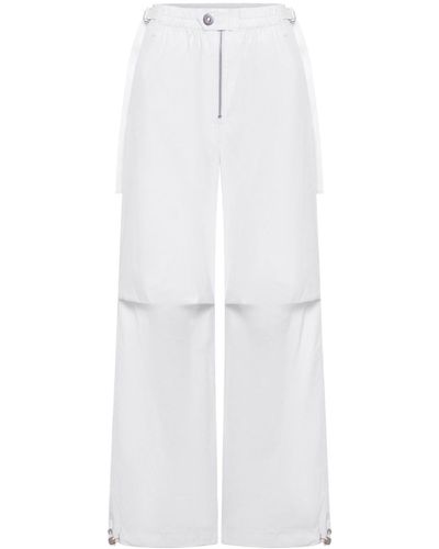Dion Lee Flight Panelled Straight-leg Trousers - White