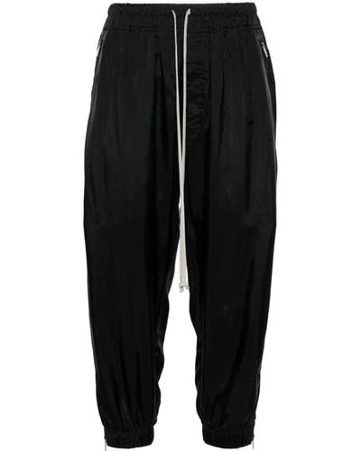 Rick Owens Pantaloni crop con coulisse - Nero