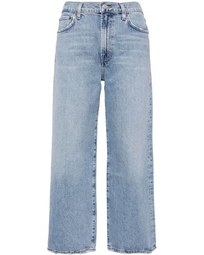 Agolde Halbhohe Harper Cropped-Jeans - Blau
