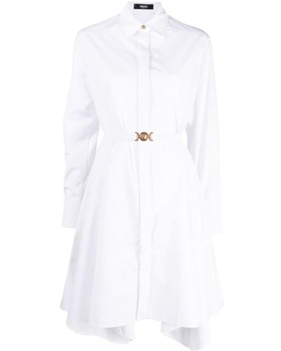 Versace Robe chemise Medusa en coton - Blanc