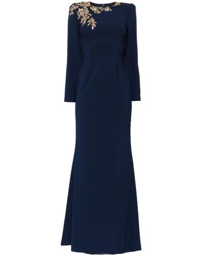 Jenny Packham Angel Eyes Abendkleid mit Kristallen - Blau