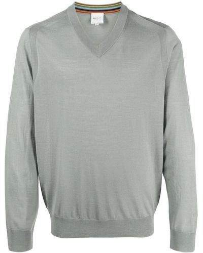 Paul Smith Fine-knit Merino Wool Sweater - Gray