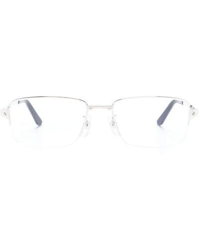 Cartier Brille mit eckigem Gestell - Weiß