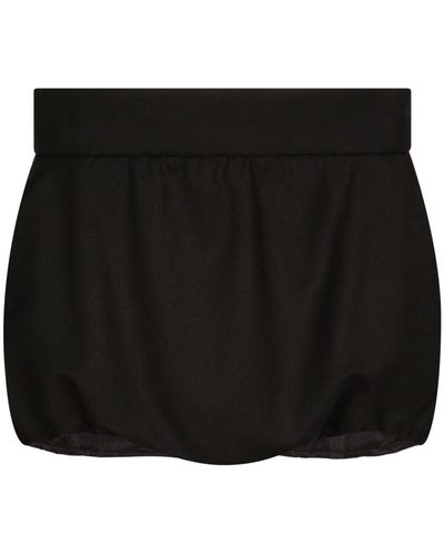 Dolce & Gabbana Pantalones cortos de talle alto - Negro