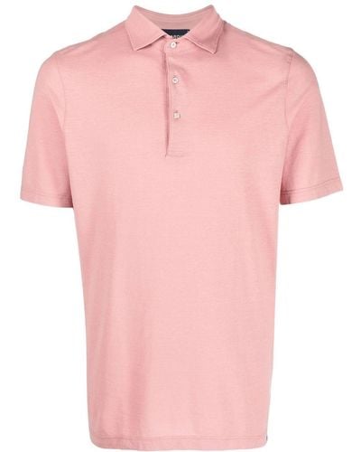 Lardini Cotton Short-sleeved Polo Shirt - Pink