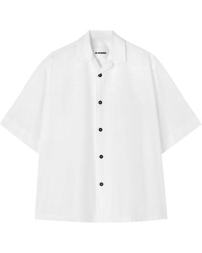 Jil Sander Chemise en coton à manches courtes - Blanc