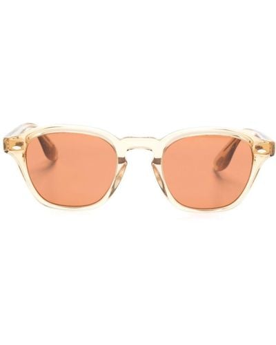 Oliver Peoples Sonnenbrille mit eckigem Gestell - Pink
