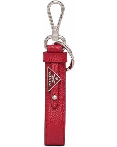 Prada Schlüsselanhänger mit Logo - Rot