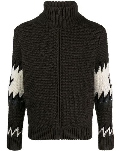 Zadig & Voltaire Christophe Intarsia-knit Cardigan - Black