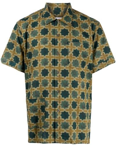 Engineered Garments Overhemd Met Patroon - Groen