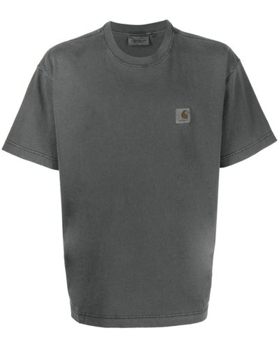 Carhartt Logo-patch Cotton T-shirt - Gray