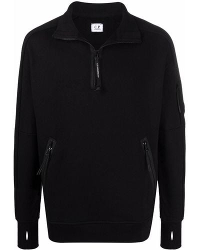 C.P. Company Zipped-front Sweater - Black