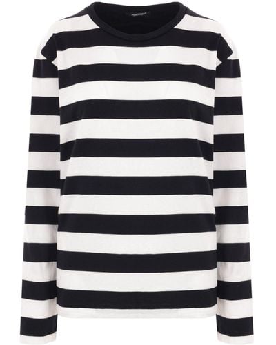 Undercover Striped Long-sleeve Top - Blue