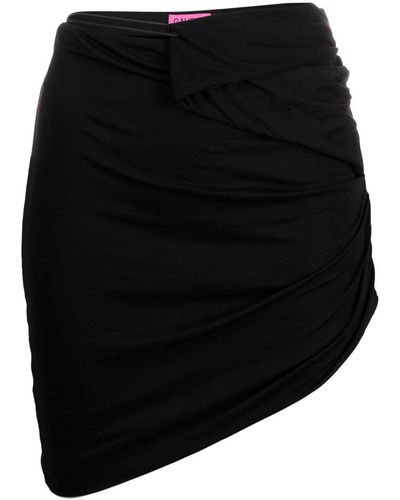 GAUGE81 Veroia Asymmetric Mini Skirt - Black
