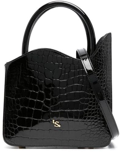 Le Silla Small Ivy Leather Tote Bag - Black